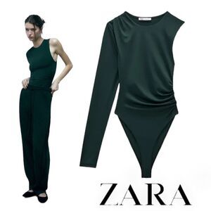 ZARA | Green | ASYMMETRICAL BODYSUIT